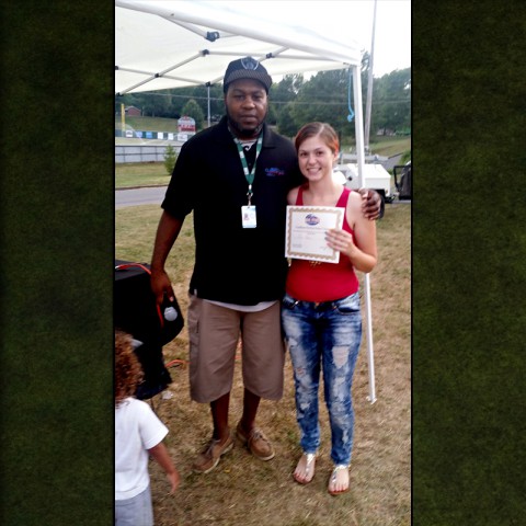 Julia Dorsett after being presented with her Scholarship