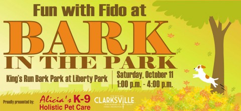 Bark in the Park set for Saturday, October 11th, 2014.