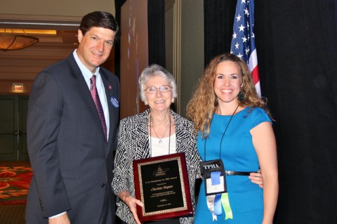 Charlene Haynes being awarded the R. H. Hutcheson, Sr., MD Award