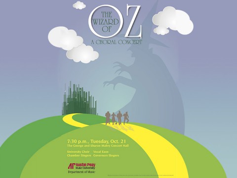 "The Wizard of Oz" to be performed by APSU Choral October 21st.