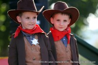 Two young cowboys taking part in the costume contest