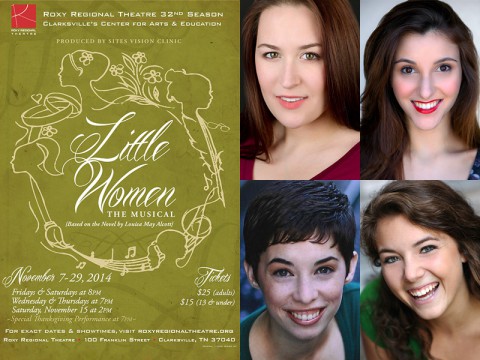 "Little Women: The Musical" stars (Top Left) Allie McCaw, Elena Pascullo, Laura Donnelly and Corinne Bupp.