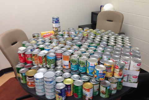 APSU Department of Public Safety collected 1,627 cans of food with the Food for Fines program.