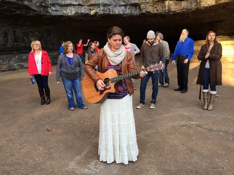 Lydia Walker new video was filmed with Dunbar Cave as the back drop.