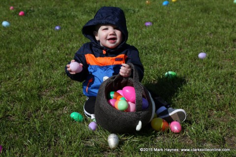 This little one was really enjoying the Easter eggs.