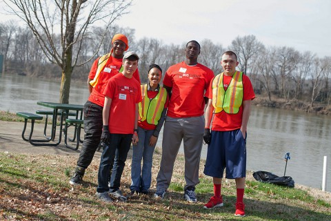 Austin Peay students give back to the community for The Big Event on Saturday, March 21, 2015. (Taylor Slifko, APSU)