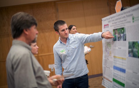 Students present their academic research posters at the OUR Research and Creativity Forum at Austin Peay State University, on Friday, April 17th, 2015. (APSU’s Taylor Slifko)