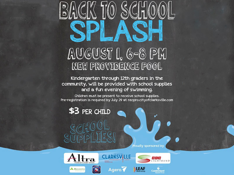 ... to give away school supplies at the 3rd annual Back to School Splash