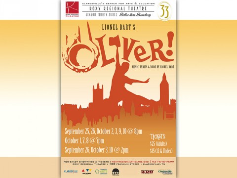 Roxy Regional Theatre's 33rd Season to begin with "Oliver!"