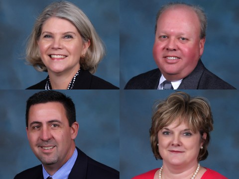 (Top L to R) Planter Bank's Judy Joiner, Greg Jackson, Scott Hancock, and Suzanne Langford.