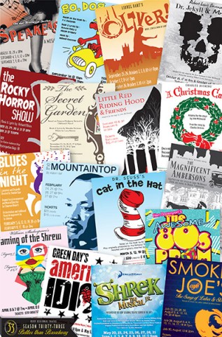 Roxy Regional Theatre's 33rd Season posters.