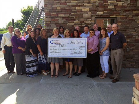 Clarksville Association of REALTORS check presentation to F.U.E.L.