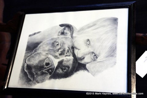 Victoria York won first place for her drawing "Deborah" at Clarkville's Riverfest Art Experience Thursday night. Victoria York won first place for her drawing "Deborah" at Clarkville's Riverfest Art Experience Thursday night.