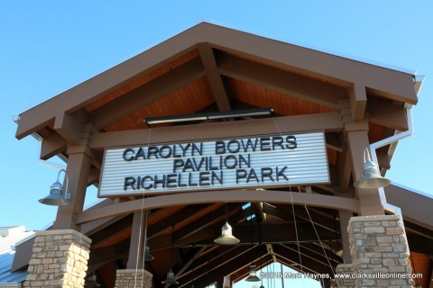The open air pavilion was named the Carolyn Bowers Pavilion RichEllen Park.
