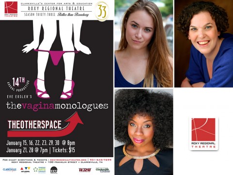 "The Vagina Monologues" stars (Top L to R) Emily Rourkem, Jackie Ostick and Mariah Sade Ralph.