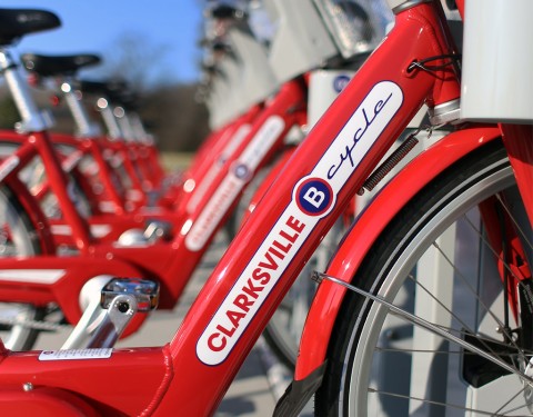 Bicycle Share Program "B-Cycle" will be available soon at Clarksville's Liberty park and McGregor Park.