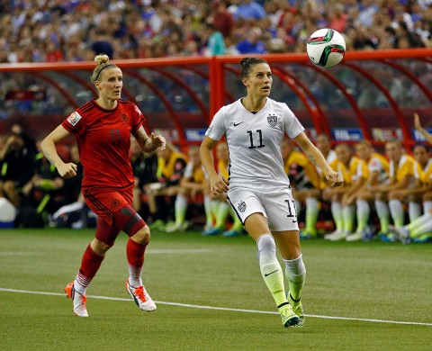 U.S. Women's Soccer comes to Nashville Tennessee March 6th. Pictured, United States defender Ali Krieger (11) tracks the ball down in front of Germany forward Anja Mittag (11). (Michael Chow-USA TODAY Sports) U.S. Women's Soccer comes to Nashville Tennessee March 6th. Pictured, United States defender Ali Krieger (11) tracks the ball down in front of Germany forward Anja Mittag (11). (Michael Chow-USA TODAY Sports)
