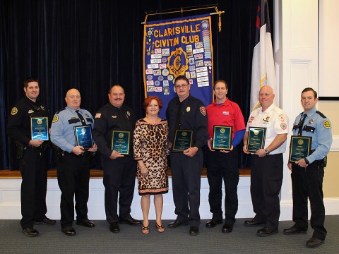 Local Heroes honored Wednesday by Clarksville Civitan Club.