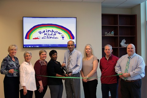 (L to R) Melinda Shepard, Fran Irvine, Amber Herrell, Tamara Clardy, Dr. Sabish Prabhu, Dana Arnold, Charlie Gentry and Steven Thomas.