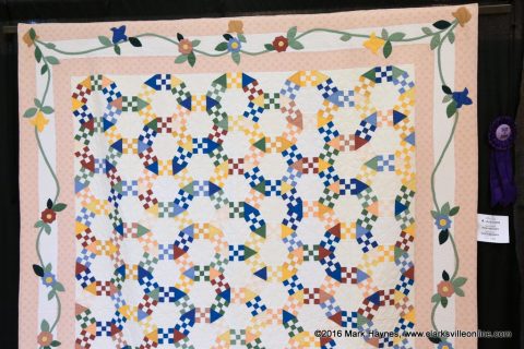 Vicky McCarty won Best of Show at the 2016 Quilts of the Cumberland Show with her entry "Jack’s Chain ".