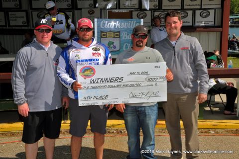 Reed Baldwin and Justin Hopper came in 4th place and won the Big Bass prize.
