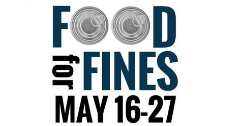 Clarksville-Montgomery County Public Library is bring back its Food for Fines to be held May 16th-27th, 2016.