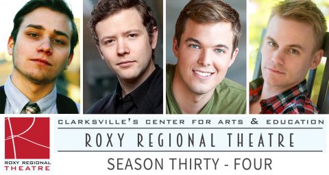 (L to R) "Oliver Pierce, Marek Sapieyevski, Stephen Shore and Nick Abbott star as a famous '50s foursome in the opener of the Roxy Regional Theatre's 34th season, to be announced at "Happenin' at the Hollemans" on Monday, May 23rd."