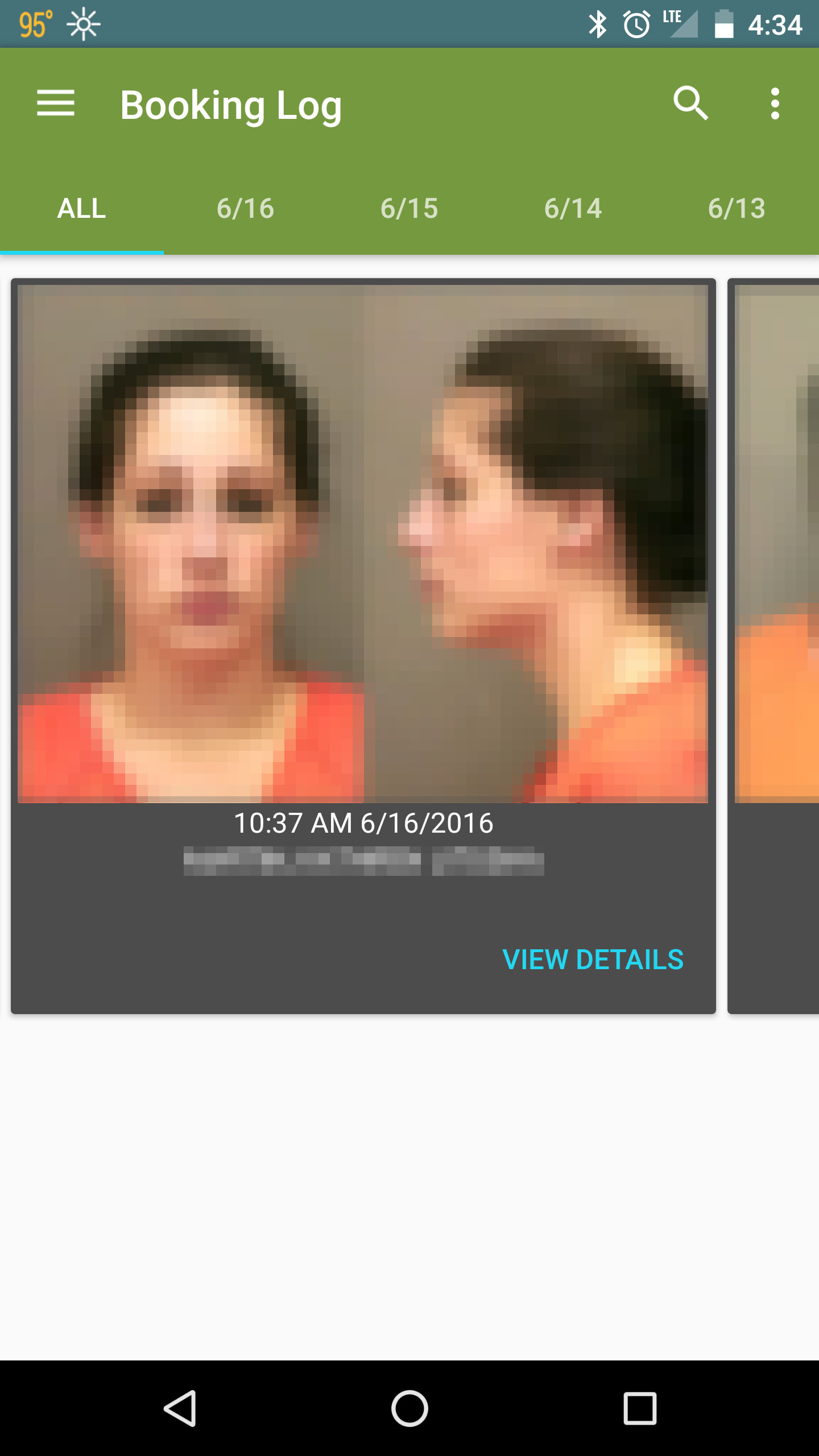 Android booking log sample Clarksville, TN Online