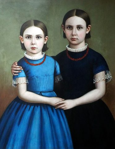 Portrait Of Two Girls by William Stamms Shackelford
