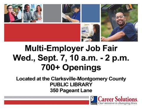 Goodwill Career Solutions to hold Multi-Employer Job Fair at Clarksville-Montgomery Public Library September 7th