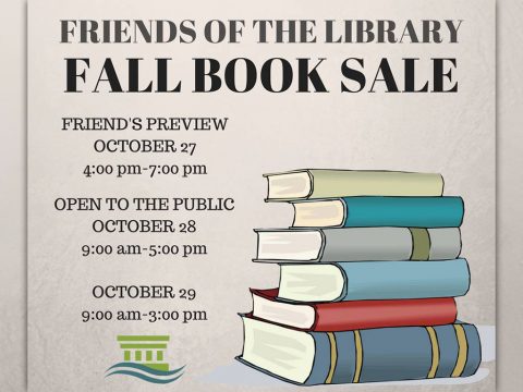 Friends of the Library Fall Book Sale begins Thursday, October 27th