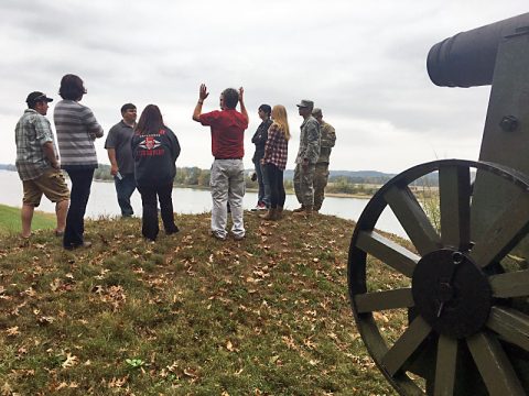 Austin Peay Students on a tour at Fort Donelson.