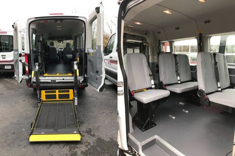 The inside of the new Paratransit Vehicle.
