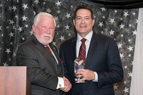 Senator Mark Green (right) receives Community Leadership Award of Excellence.