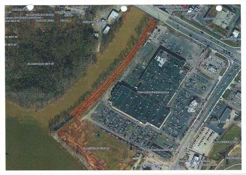 In this enhanced map, the River Trail Section is shown as the shaded area on the north side of the Red River.