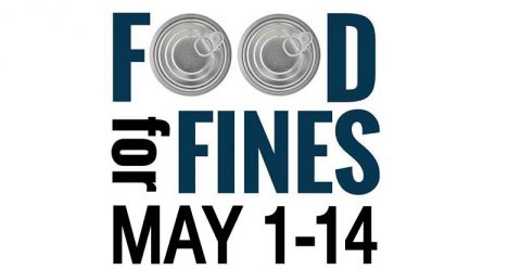 Clarksville-Montgomery County Public Library is bring back its Food for Fines to be held May 1st-14th, 2017.