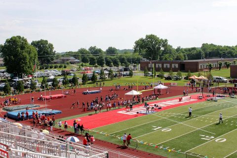 The Tennessee Middle School Athletic Association (TMSAA) Track & Field State Championships were held at APSU’s Fortera Stadium on Saturday. Pictured here are Discus Throw, Shot Put and the High Jump.