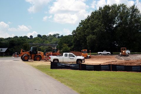 Construction is under way on a 130-space parking lot in the southwest corner of Liberty Park. Construction is under way on a 130-space parking lot in the southwest corner of Liberty Park.