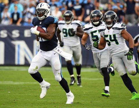 Tennessee Titans running back DeMarco Murray (29) runs for a 75-yard touchdown during the second half against the Seattle Seahawks at Nissan Stadium. (Christopher Hanewinckel-USA TODAY Sports) Tennessee Titans running back DeMarco Murray (29) runs for a 75-yard touchdown during the second half against the Seattle Seahawks at Nissan Stadium. (Christopher Hanewinckel-USA TODAY Sports)