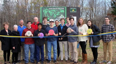 Clarksville Academy students partnered with Montgomery County Parks and Recreation to complete Phase II of the Rotary Park Disc Golf Project.