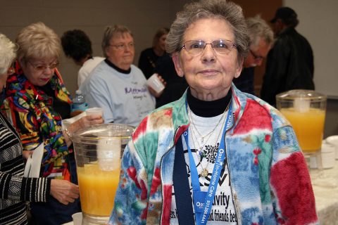 Peggy Austin, 81, who visits the center four times a week for fitness activities, attended the ribbon cutting Wednesday. She wore a T-Shirt that said: ““Clarksville 50+ Activity Center: Where strangers become friends and friends become family.”