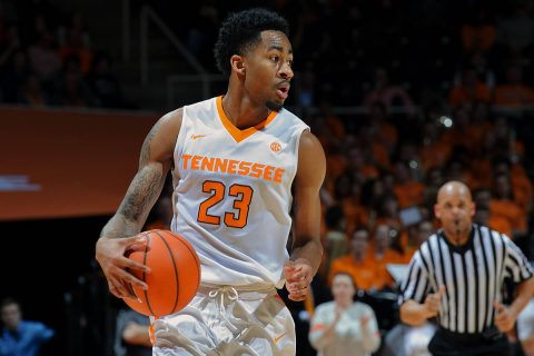Tennessee Volunteers guard Jordan Bowden (23) brings the ball up court against the Vanderbilt Commodores during the first half at Thompson-Boling Arena. (Randy Sartin-USA TODAY Sports) Tennessee Volunteers guard Jordan Bowden (23) brings the ball up court against the Vanderbilt Commodores during the first half at Thompson-Boling Arena. (Randy Sartin-USA TODAY Sports)
