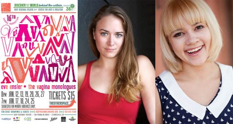 Emily Rourke and Michelle Foletta appear in Eve Ensler's "The Vagina Monologues" in the Roxy Regional Theatre's theotherspace, January 12th - January 27th