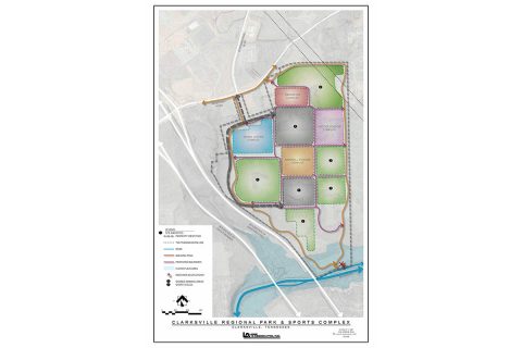 A proposed Clarksville Family Athletic Complex would include a 65-acre soccer complex, an 3,500 seat baseball stadium and other outdoor recreation amenities.