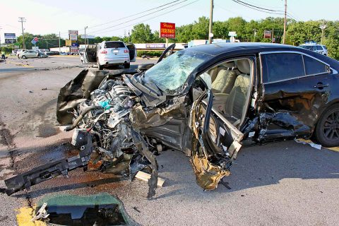 Clarksville Police worked a four car crash Monday afternoon on Fort Campbell Boulevard. (Officer Szczerbiak, CPD) Clarksville Police worked a four car crash Monday afternoon on Fort Campbell Boulevard. (Officer Szczerbiak, CPD)