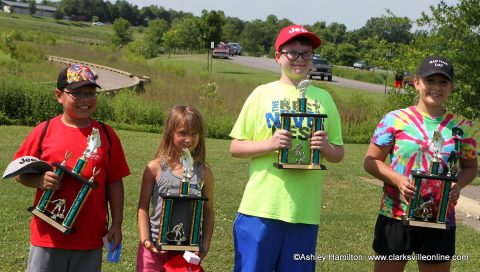 Ardin Lopez, Katrina Yingling, Ethan Duffie and Keshia Mullins were this year's trophy winners at Saturday's Youth Fishing Rodeo