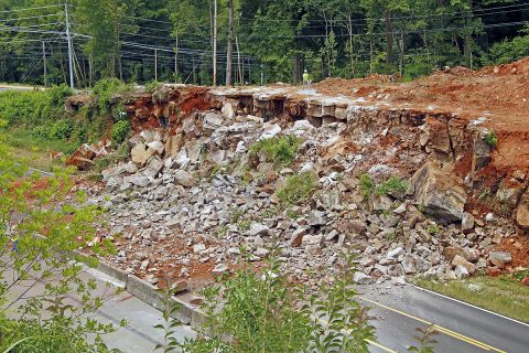 Demolition work was done today at intersection of Warfield Boulevard and Dunbar Cave Road. Demolition work was done today at intersection of Warfield Boulevard and Dunbar Cave Road.