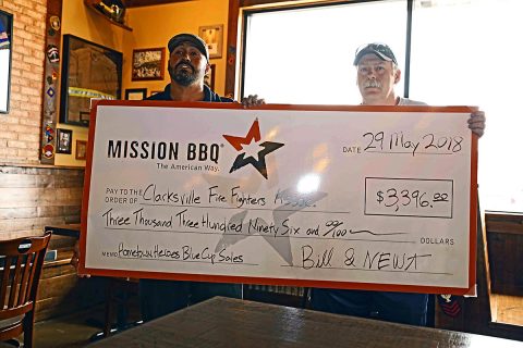 Mission BBQ donates $3396.00 to Clarksville Fire Fighters Association