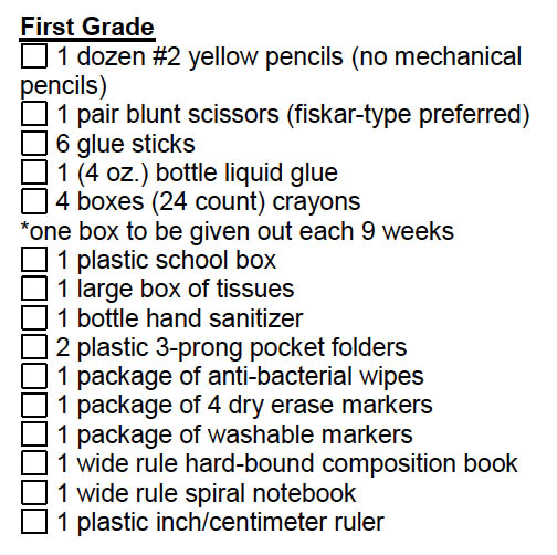 ClarksvilleMontgomery County School System releases supply lists for