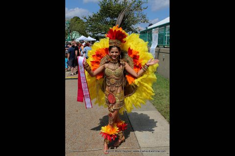 2016 Miss Princesa Americas - Kayla Hernandez in Aztec Attire at Clarksville's Riverfest